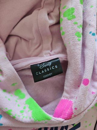Sudadera niña Stitch rosa con salpicaduras