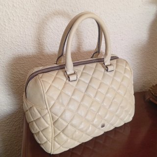 Bolso Purificación García Piel Beige .