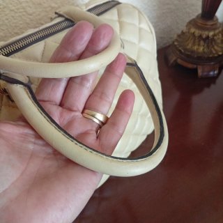 Bolso Purificación García Piel Beige .