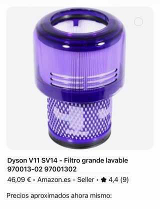 Filtro Dyson V11 Originale Lavabile Nuovo