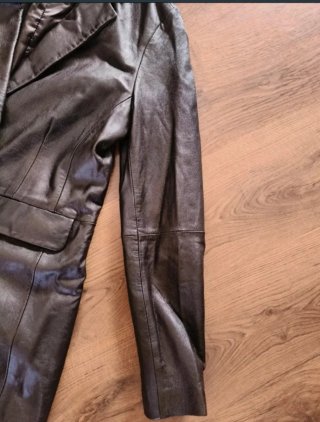 Gabardina de piel larga