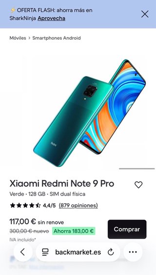 Xiaomi Redmi Note 9 Pro Verde 128GB