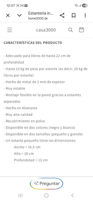 Estantería invisible Home3000 (3 uds)