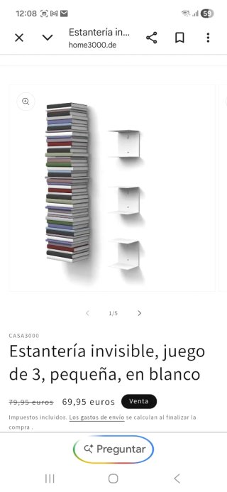 Estantería invisible Home3000 (3 uds)
