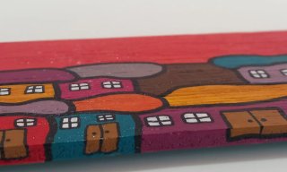 Tabla madera imán pintada a mano