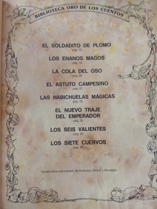 Colección biblioteca oro de los cuentos