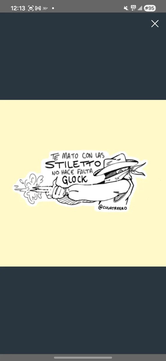 Pegatina Stiletto No Hace Falta Glock L0rna