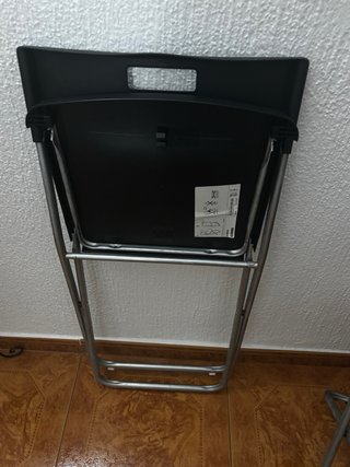 2 Sillas Plegables Negras Metal