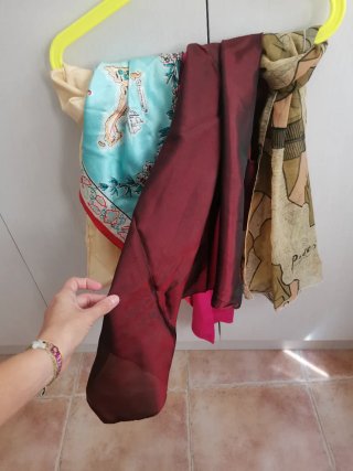 Lote pañuelos seda estampados