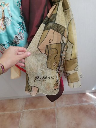 Lote pañuelos seda estampados