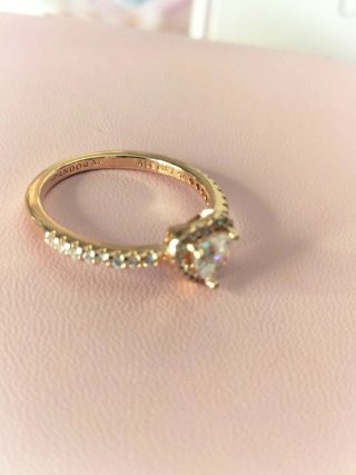 Anillo Pandora Corazón Oro Rosa