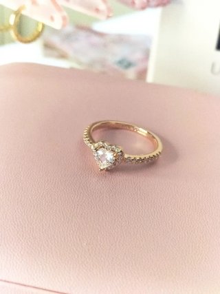 Anillo Pandora Corazón Oro Rosa
