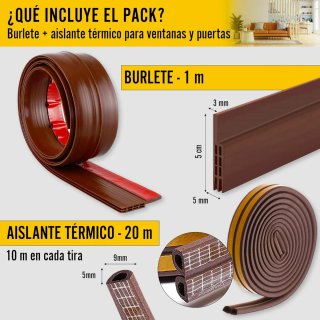 Burlete para puerta y aislante para ventanas