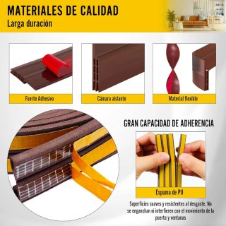 Burlete para puerta y aislante para ventanas