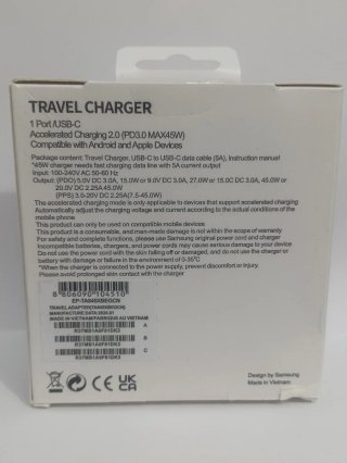 Cargador Samsung Original 45W con Cable USB-C
