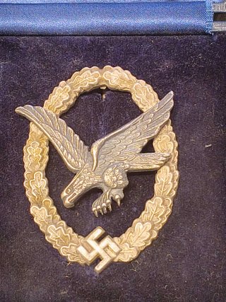 Militaria DistintivoLuftwaffe Artilheiro em Estojo