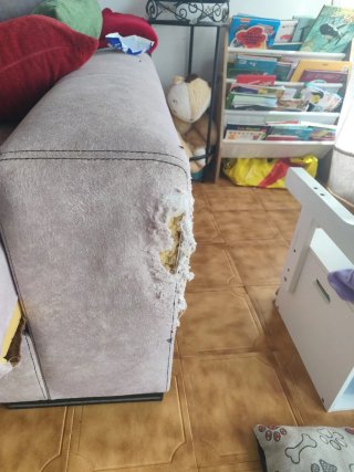Sofá Chaiselongue Beige Tela