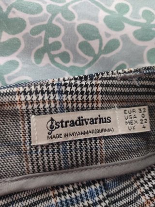 Falda cuadros gris