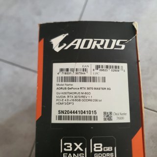 AORUS GeForce RTX 3070 MASTER 8GB