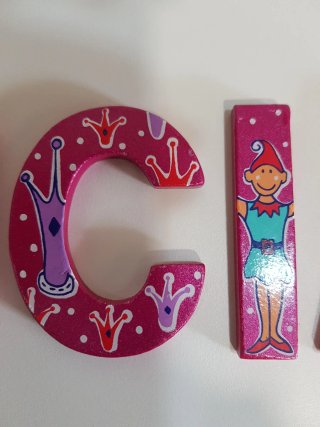 Letras madera nombre Lucía