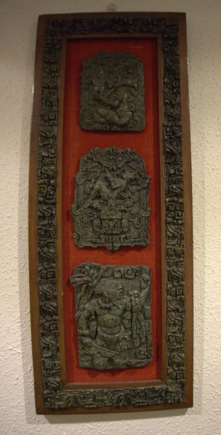 Cuadro Arte Maya/Azteca Madera y Piedra