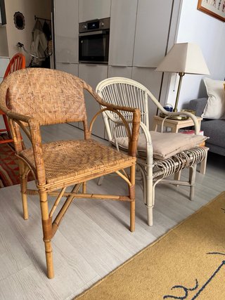 Sillas de bambú estilo ratán