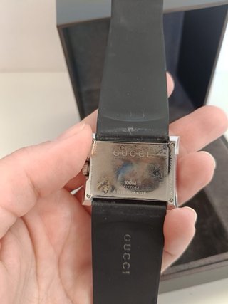 Orologio Gucci Quadrato Nero e Argento