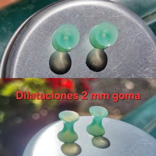 Dilatacion oreja piercing pendientes 2 mm + 4 mm