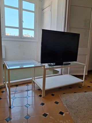 Mesa Nido IKEA VITTSJÖ Cristal y Metal