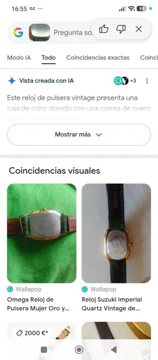 Omega Reloj de Pulsera Mujer Oro y Verde
