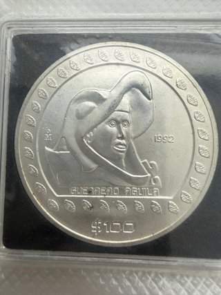 Plata 1 Oz Guerrero Aguila Precolombina 999