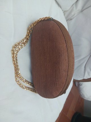 Bolso Clutch Bronce Dorado Cadena