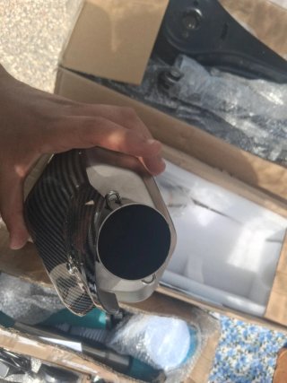 Tubo de escape carbono moto
