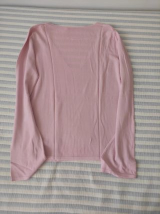 Jersey fino rosa cuello pico
