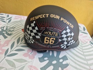 Casco Moto Negro con Visera Talla L