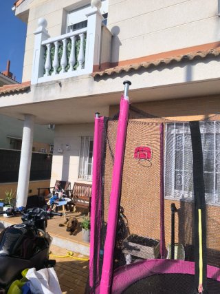 Cama elástica 180cm rosa