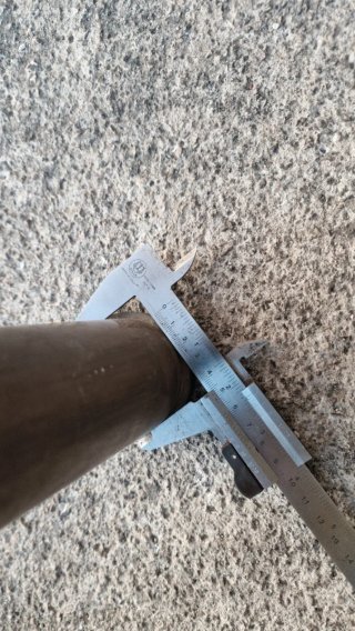 2 grandi bossoli cannone artiglieria WW1 WW2