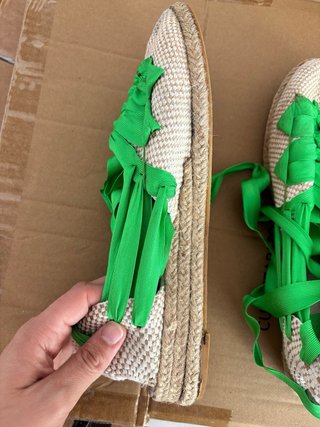 Alpargatas Valencianas Beige y Verde