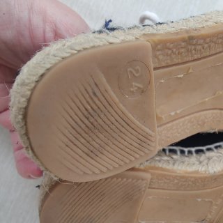 Blucher niño ante azul marino yute talla 24
