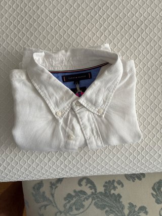 Camisa Tommy Hilfiger Blanca Lino