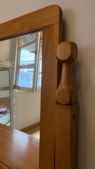 Cómoda tocador madera maciza espejo vintage