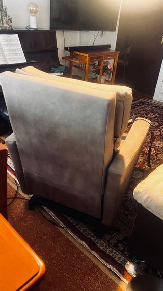 Sillón reclinable eléctrico beige