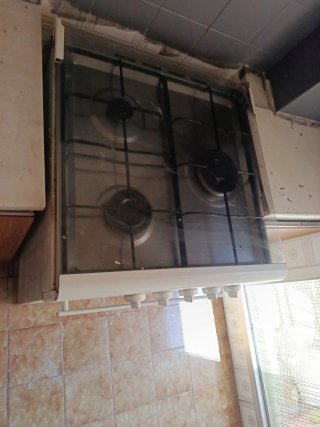Cocina de gas butano con horno