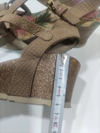 Sandalias cuña Panama Jack beige talla 37