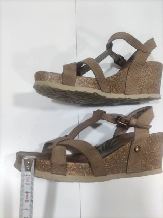 Sandalias cuña Panama Jack beige talla 37