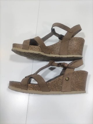 Sandalias cuña Panama Jack beige talla 37