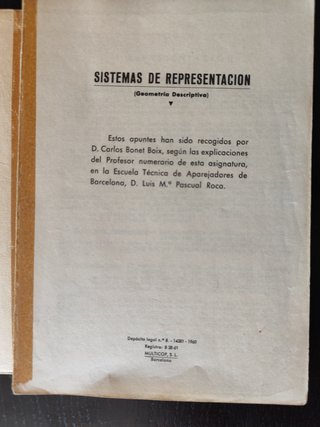 Libros de Geometría Descriptiva antiguos