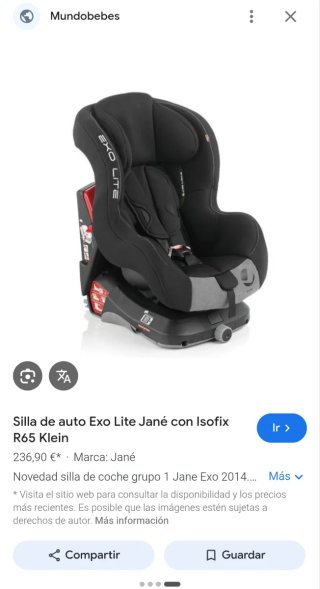 Silla coche infantil EXO LITE Jane