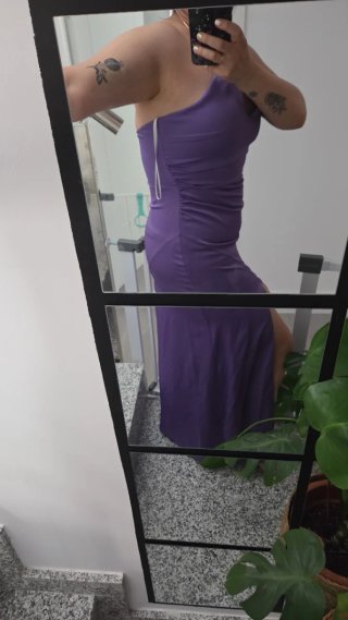 Vestido Lady Pipa Morado Largo