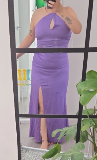 Vestido Lady Pipa Morado Largo